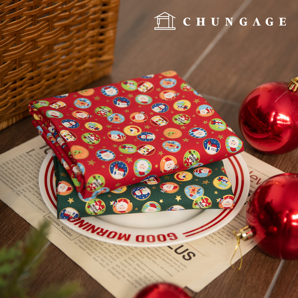 40 count cotton high-density Christmas fabric Jolly Pop 2 types