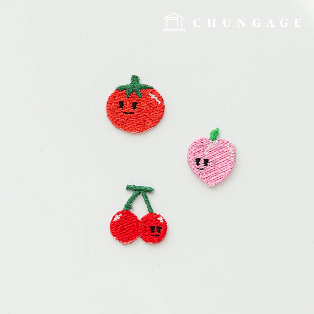 3 types of heat-sealing Mini Fruit Wappen