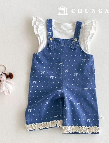 Denim fabric, jeans fabric, cotton, wide width, bowknot, dot