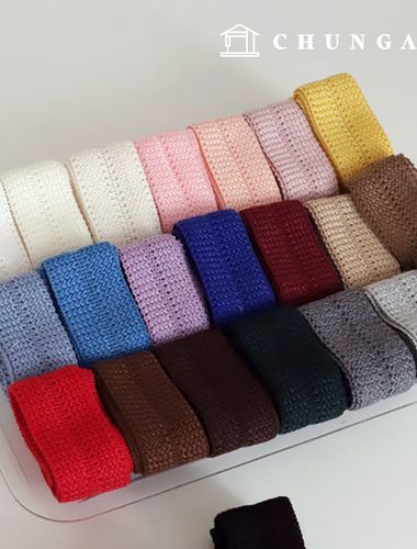 Wool binding tape knit bias 52 count acrylic wool band 24 types