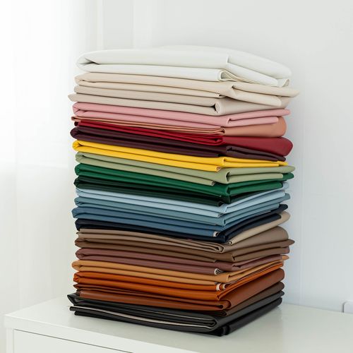 1 yard of plain faux leather fabric, eco-friendly synthetic leather, waterproof fabric for daily use, and simple leather