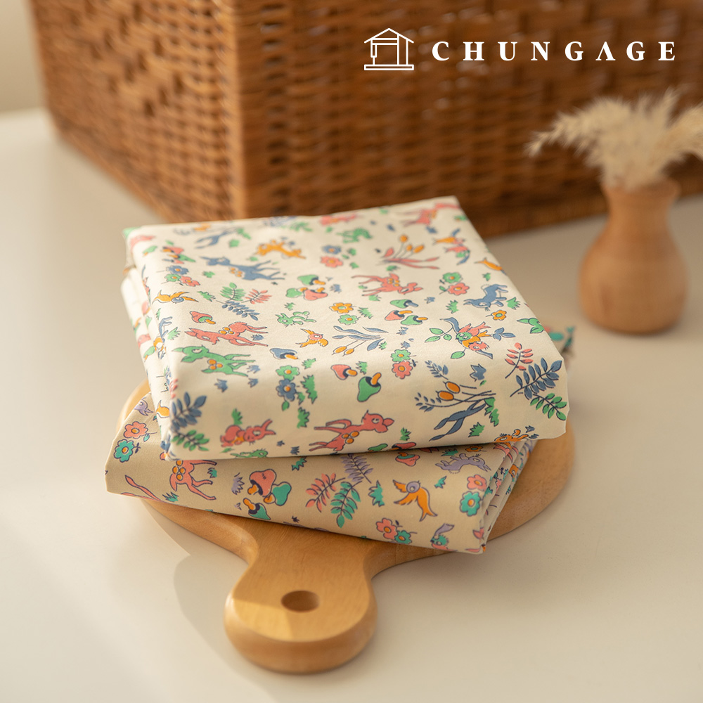 30 count cotton fabric animal deer fabric wide width garden bambi 2 types