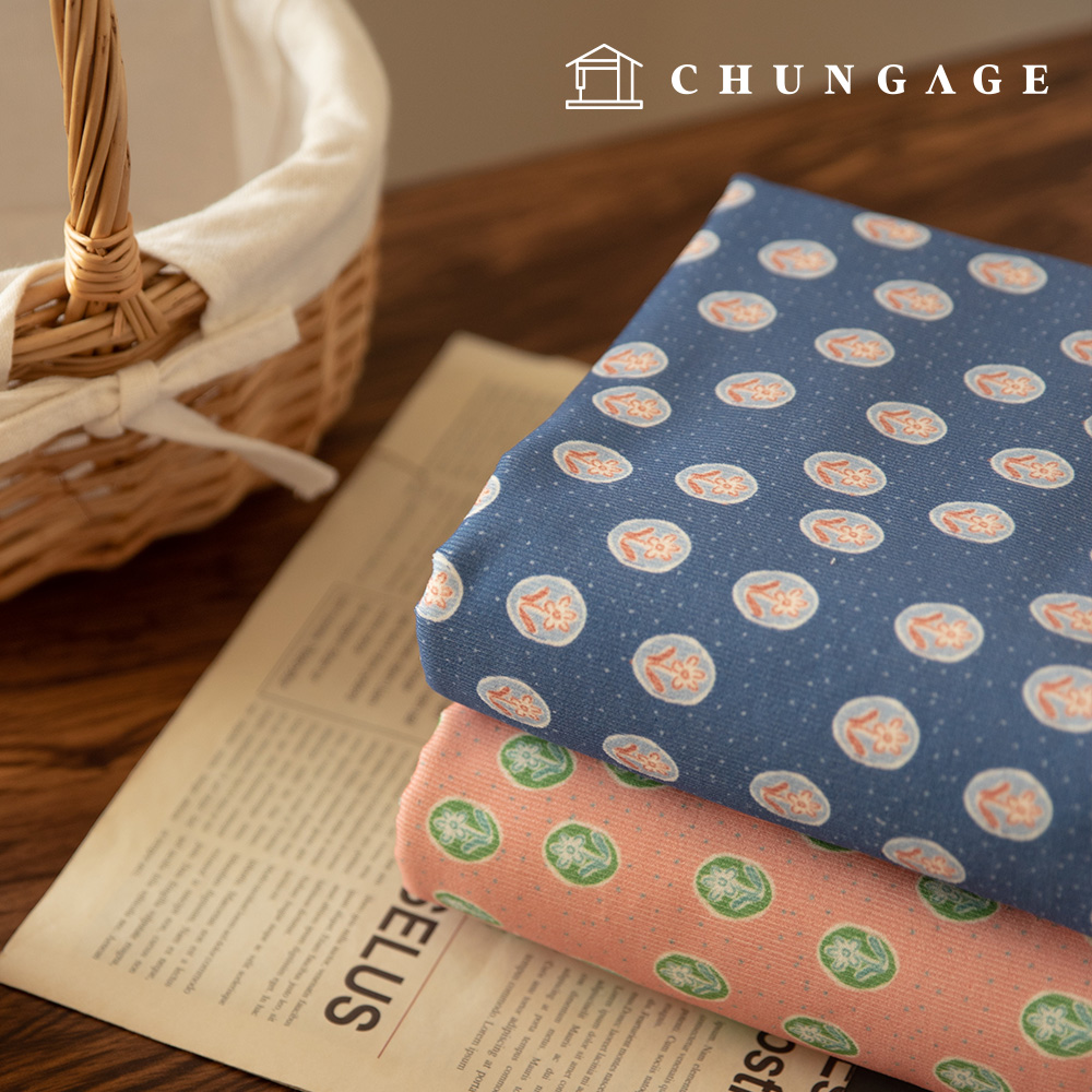 Corduroy Fabric, 21W Corduroy Fabric, Flower Dot, Wide Width, Winter Fabric, Petite Bloom, 2 types