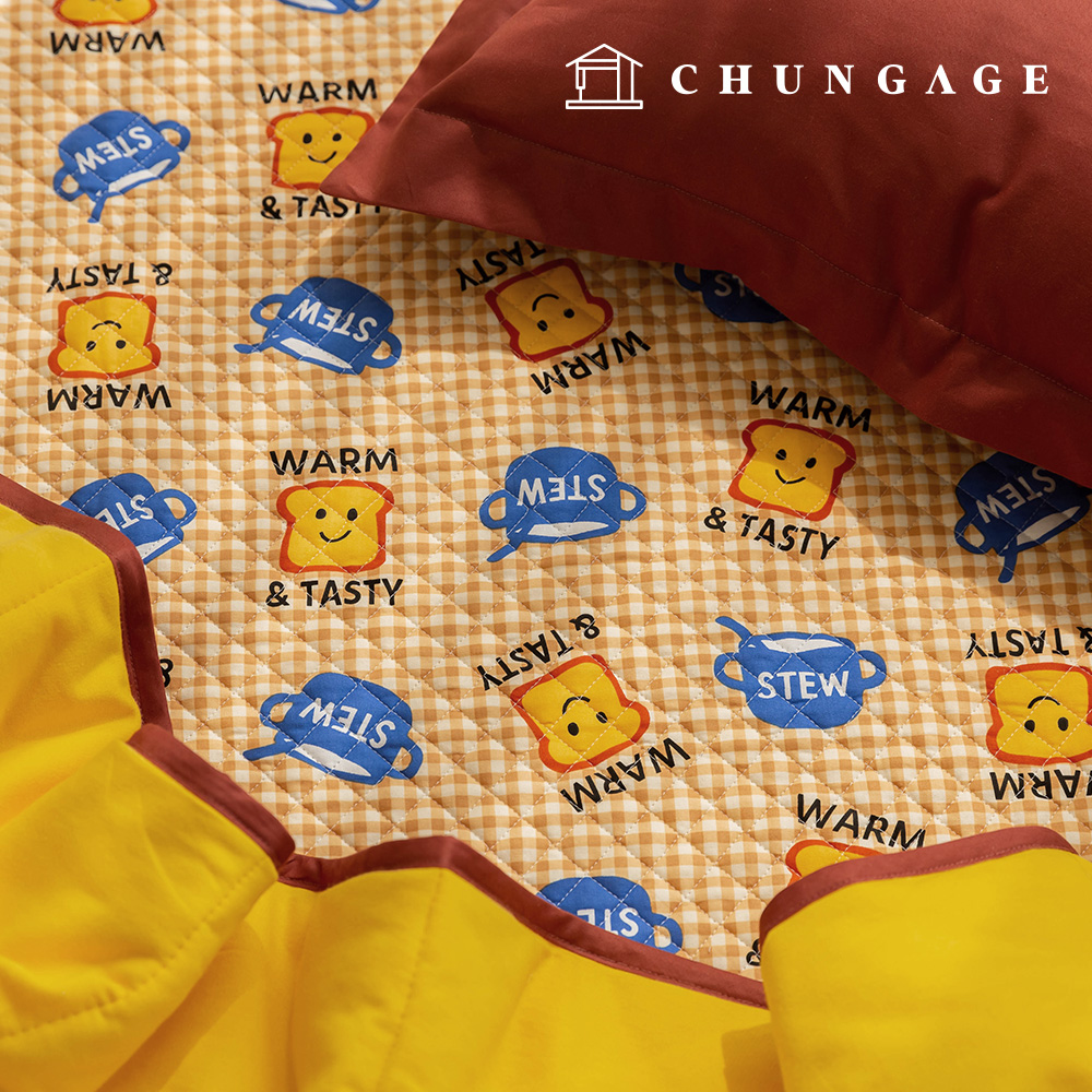 Quilted Fabric Cotton Check Fabric Vintage Fabric 20 count Toast and Stew