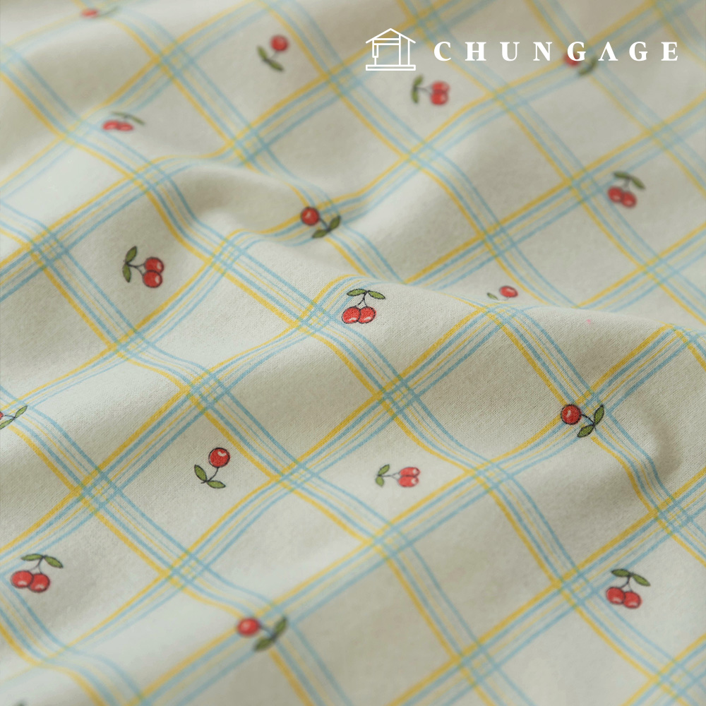 Cotton napping microfiber fleece fabric Winter 20 count Fruit Cherry Fabric Sweety