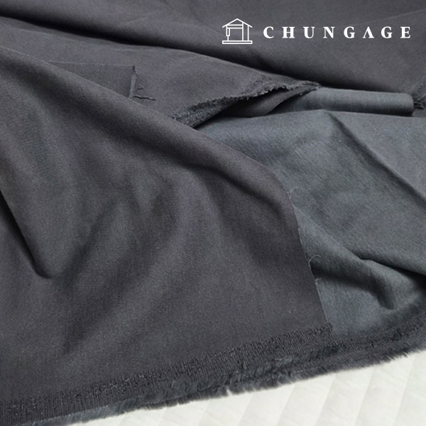 Spandex napping clothing fabric bio-washed cotton 20 count Charcoal