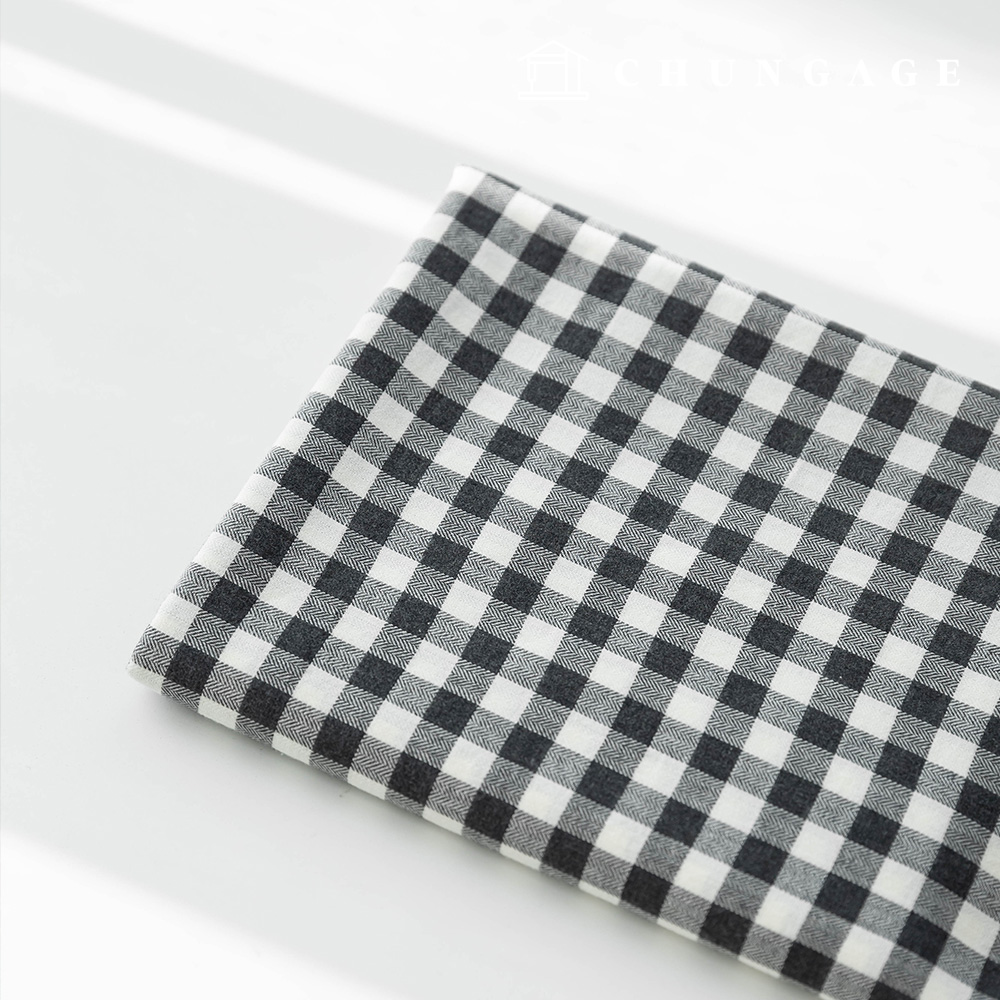 Check cotton fabric, pre-dyed fabric, wide width, heart check