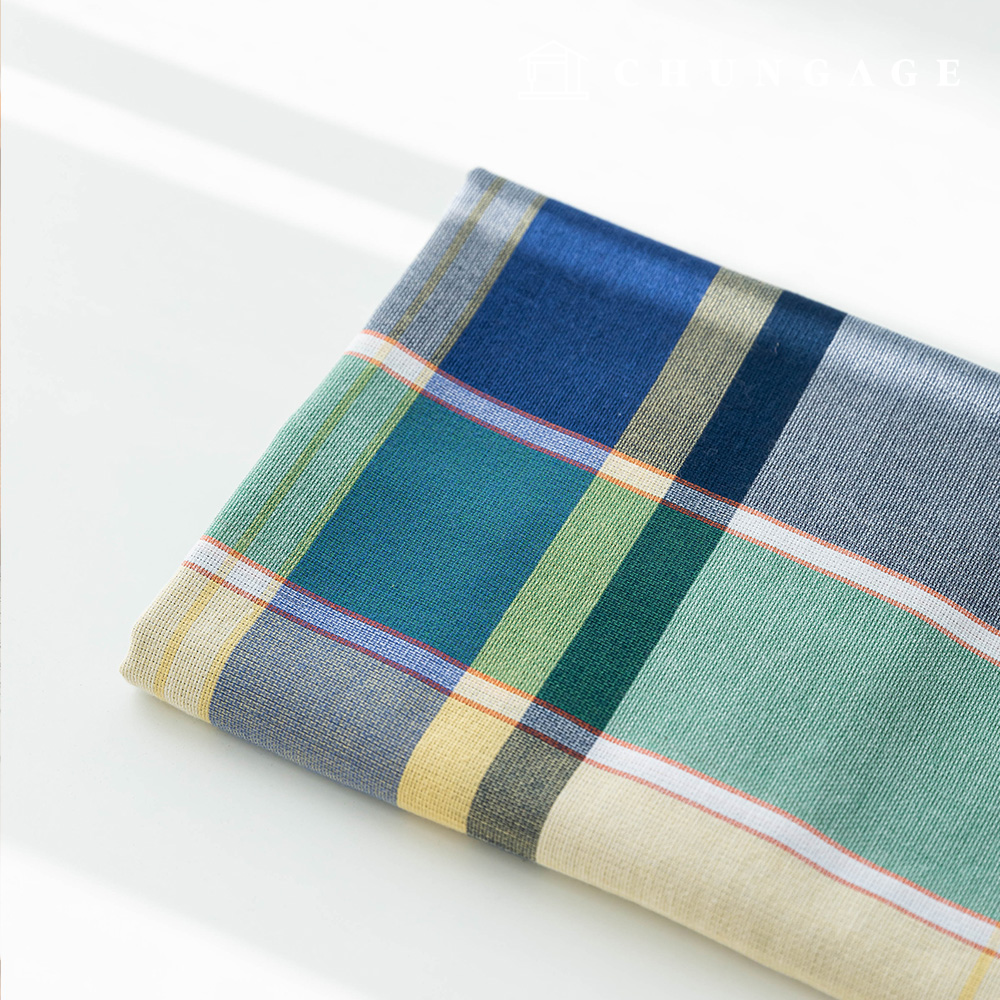 Cotton fabric check pre-dyed fabric wide width jelly check