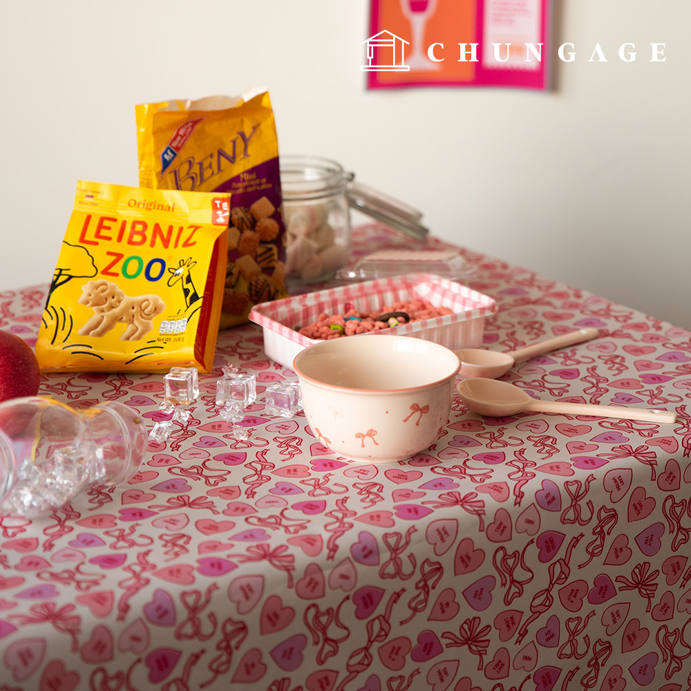 Waterproof Cloth DTP Waterproof Fabric Wide Width Christmas Fabric Heart Candy W156