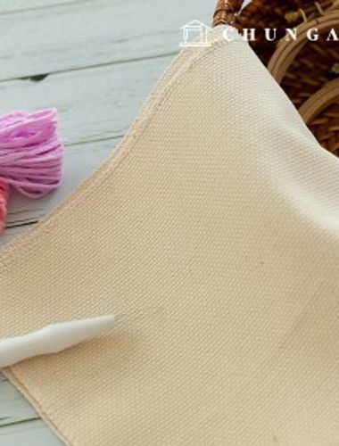 French embroidery punch needle fabric cotton natural color 2 types