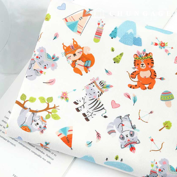 Eco-friendly antibacterial and anti-inflammatory fabric E-DTP cotton 20 count Animal Indian