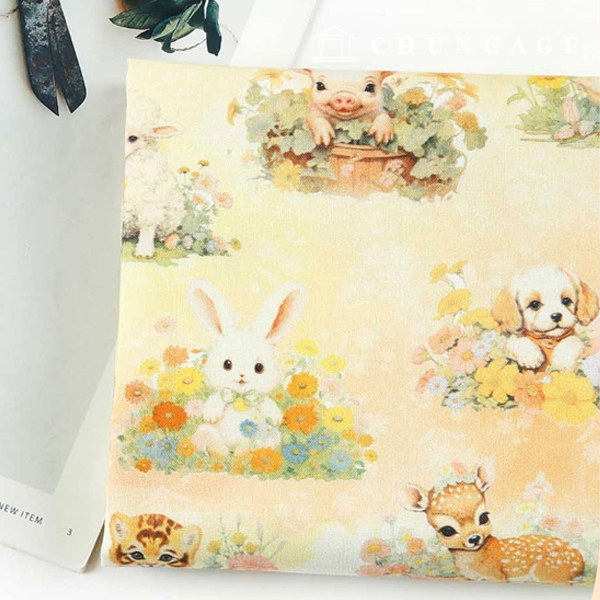 Eco-friendly antibacterial and anti-inflammatory fabric E-DTP cotton 20 count baby animal