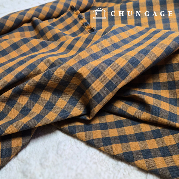 20 count cotton check fabric napping square 1cm 2 types
