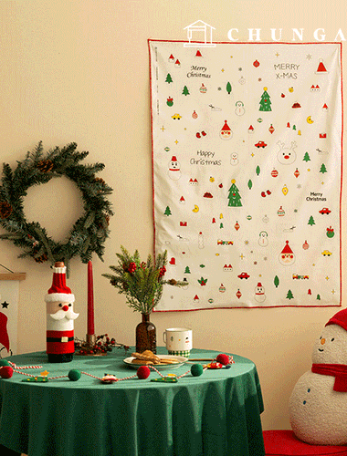 Cotton fabric Christmas 20 count cut fabric DTP Fabric Everyone's Christmas 369