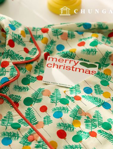 Cotton fabric Christmas fabric 20 count Plain Weave Leaf Fabric Bubbly 370