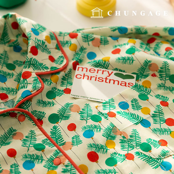 Cotton fabric Christmas fabric 20 count Plain Weave Leaf Fabric Bubbly 370