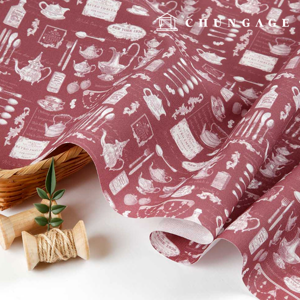 Oxford fabric cotton 20 count eco-friendly DTP baroque plate Red MOX1880