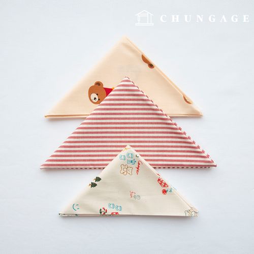 Fabric package animal cotton fabric teddy bear stripe 3 types 090