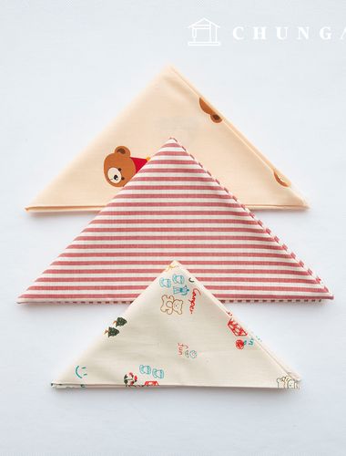 Fabric package animal cotton fabric teddy bear stripe 3 types 090