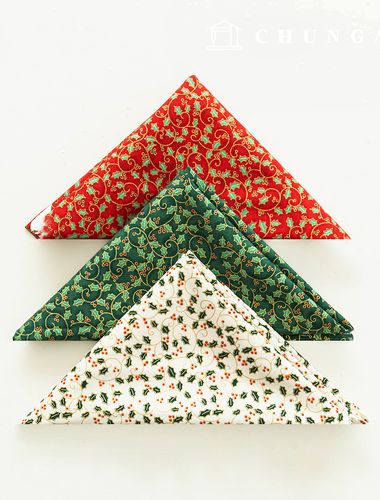 Christmas fabric package, cotton 40 count mini point 3-pack, 155