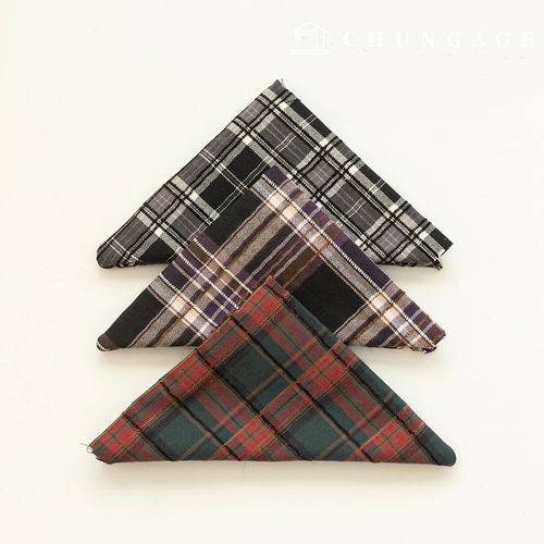 Check Christmas fabric scrap fabric package cotton 10 count holly check 3 types 165