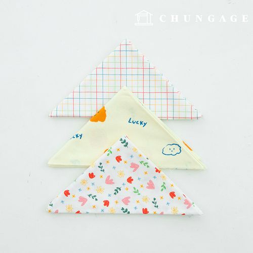 Fabric package Check Flower scrap fabric flower pattern cotton cloud piece fabric 3 types 140