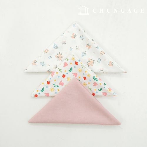 Fabric package Flower scrap fabric flower pattern Doll puppy clothes making scrap fabric 3 types 144