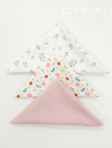 Fabric package Flower scrap fabric flower pattern Doll puppy clothes making scrap fabric 3 types 144