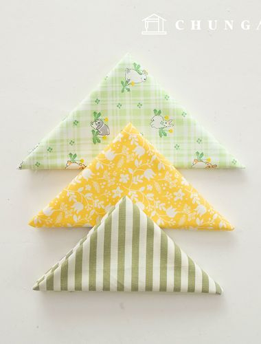 Fabric package Flower scrap fabric animal Check Doll dog clothes making rabbit scrap fabric 3 types 145