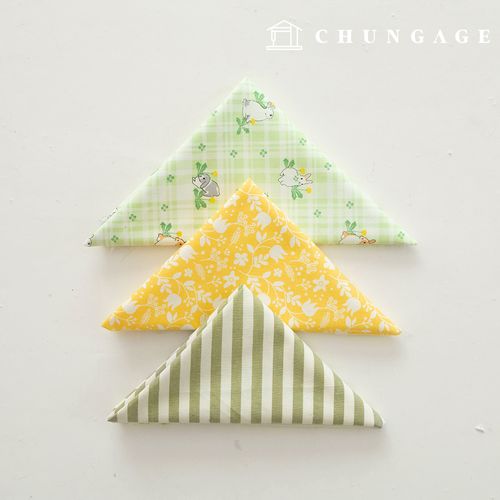 Fabric package Flower scrap fabric animal Check Doll dog clothes making rabbit scrap fabric 3 types 145