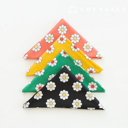 Fabric package eco-friendly DTP retro daisy flower simple daisy flower piece fabric 4 pack 154
