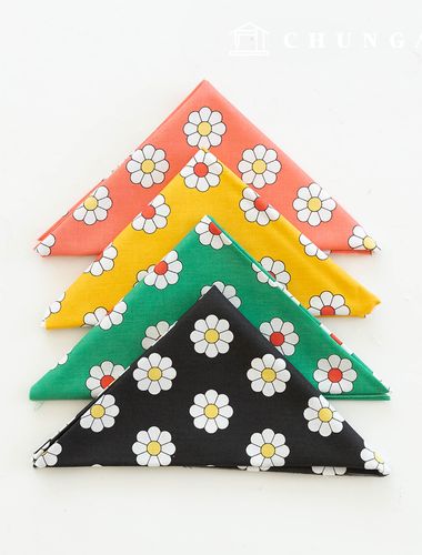 Fabric package eco-friendly DTP retro daisy flower simple daisy flower piece fabric 4 pack 154