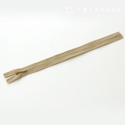 Console zipper hidden single zipper 25cm Beige