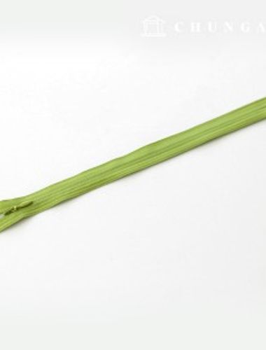 Console zipper hidden single zipper 25cm Yellow green