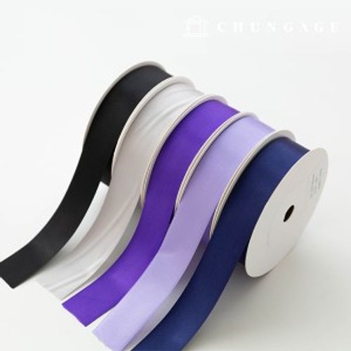 Satin bowknot String package bowknot tape craft string 25mm purple 5 types 1 yard