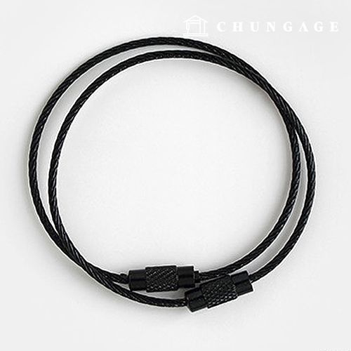 Key Oring Oring Macrame Toy Wire Black 56048
