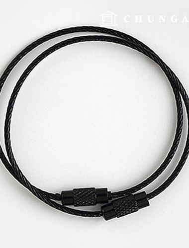 Key Oring Oring Macrame Toy Wire Black 56048