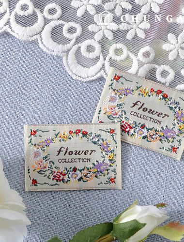 Cotton label double-folded decorative label floral special limited romance garden small 58622