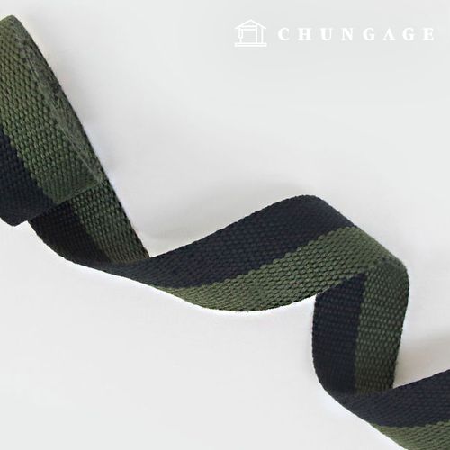 Webbing Strap Bag Accessories Webbing Strap Half Color Khaki Black 30mm 60777