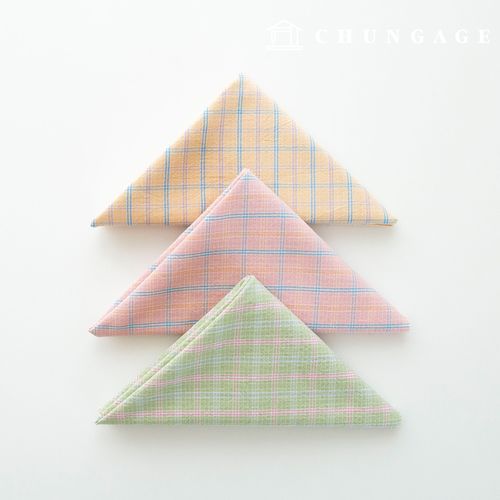 Fabric package Check scrap fabric cotton scrap fabric Washing Check Vintage Pastel Harmony 3 types