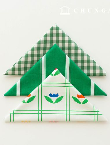 Fabric package Flower scrap fabric floral check fabric Doll puppy clothes making 3 types 177