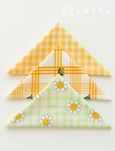 Fabric package Flower scrap fabric floral check fabric Doll puppy clothes making 3 types 172