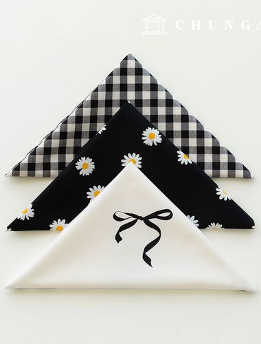 Fabric package Flower scrap fabric flower pattern bowknot check fabric Doll puppy clothes making 3 types 169