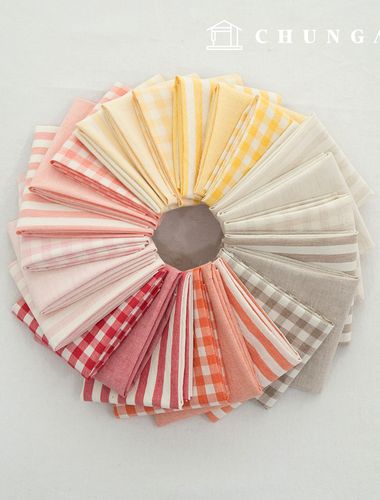 Fabric package Check 4mm 8mm scrap fabric cotton Washing Doll puppy clothes making Melan 3 types