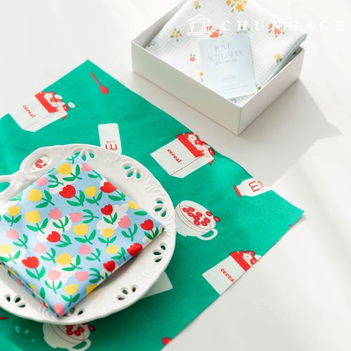 Fabric package Flower scrap fabric floral check fabric Doll puppy clothes making 3 types 191