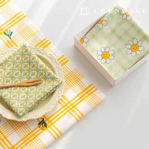 Fabric package Flower scrap fabric floral check fabric Doll puppy clothes making 3 types 192