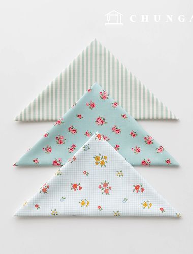 Fabric Package Flower Scrap Fabric Flower Pattern Stripe Fabric Doll Puppy Clothes Making 3 Types 200