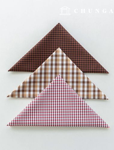 Fabric package Check Span scrap fabric scrap cloth Doll dog clothes making 3 types A 14