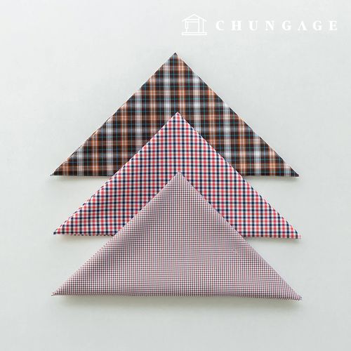 Fabric package Check Span scrap fabric scrap cloth Doll dog clothes making 3 types A 17