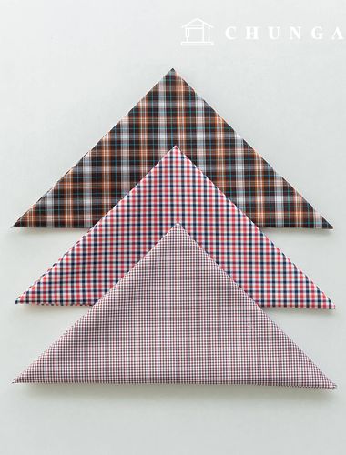 Fabric package Check Span scrap fabric scrap cloth Doll dog clothes making 3 types A 17